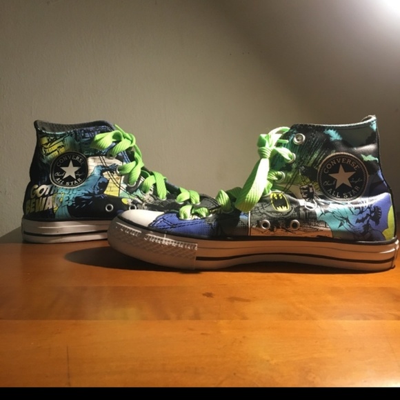 Dark night Gotham city hi top converse - Picture 3 of 6
